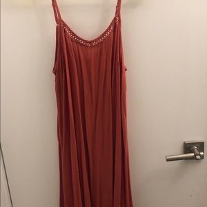 Short burnt orange dress